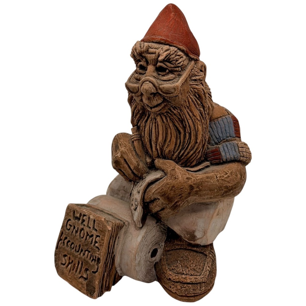 Tom Clark Cairn Studios Well Gnome Accounting Skills Figurine 1189 CPA Gift
